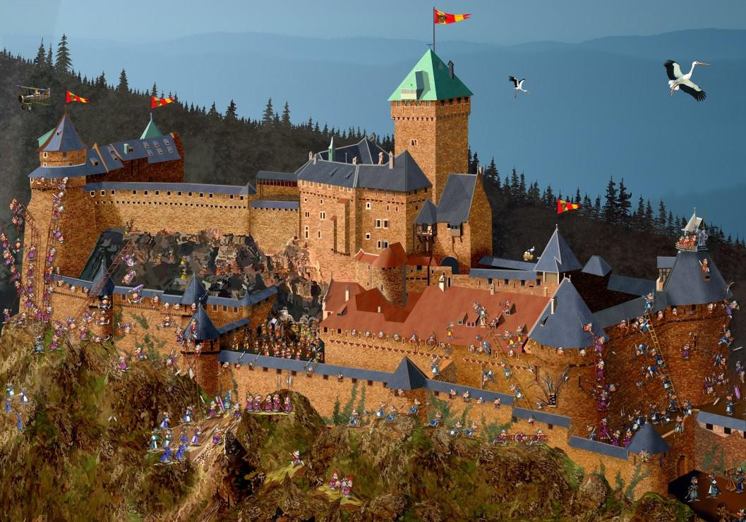 Grafika Puzzel Kasteel Haut-Koenigsbourg 1000 stukjes