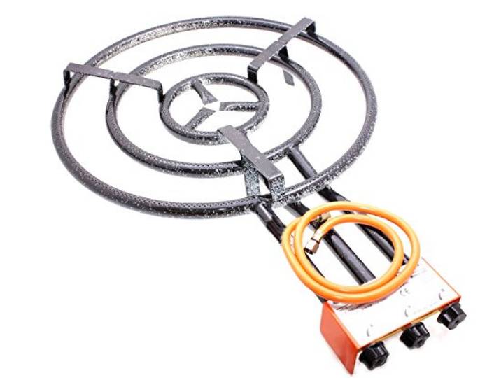 TAMLED Gaskocher 70 cm für Paellapfanne mit Mitteldruckschlauch