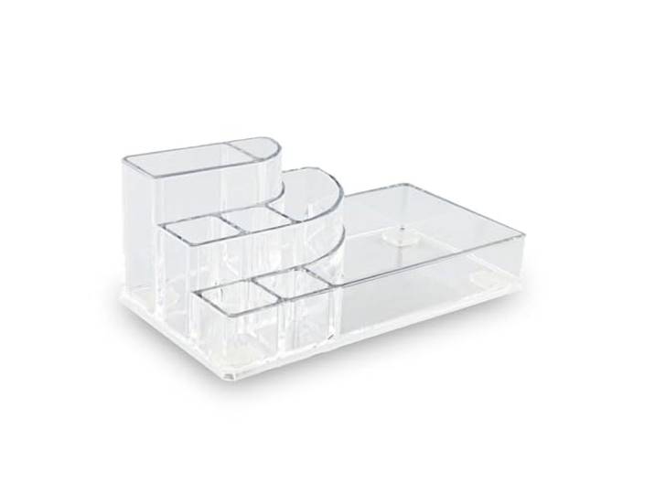Make up Organizer met 8 Vakken - Make-up Organizer Transparant - Sieraden Makeup Cosmetica Opbergsysteem - Display Houder voor Lippenstift / Nagellak / Brushes / Visagie - Make up kwasten / Sieraden etc. - Decopatent