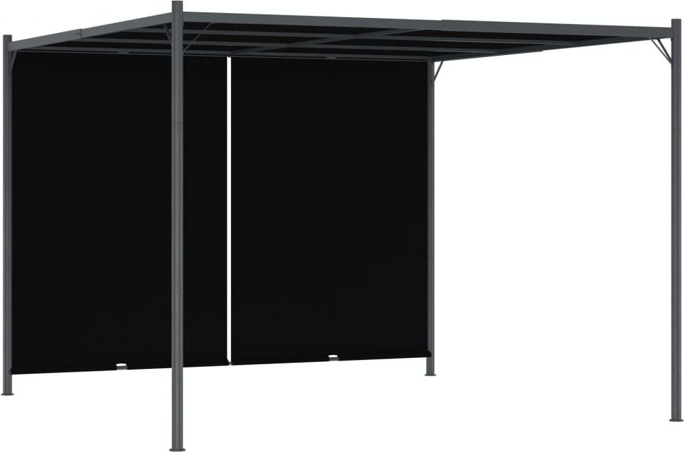 Gartenpergola mit Versenkbarem Dach 3x3 m Anthrazit