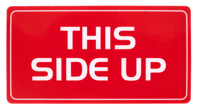 Stageworx Tourlabel This Side Up Red