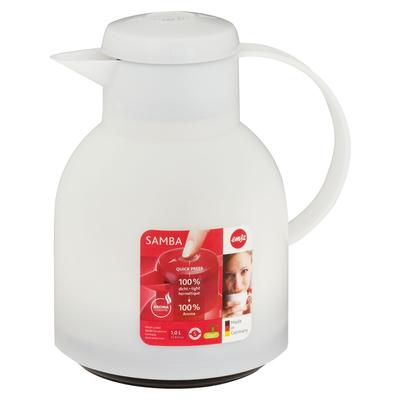 Emsa Isolierkanne Samba Quick Press Weiß-Transluzent 1 l Polypropylen (PP)