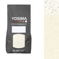 CLAYTEC YOSIMA Lehm-Designputz Seiden-Weiss RS - 2 kg Beutel