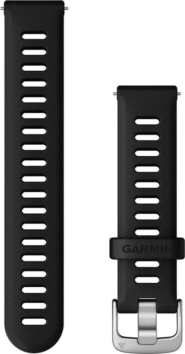 Garmin Quick Release (18 mm) Silikon, Black - Silver