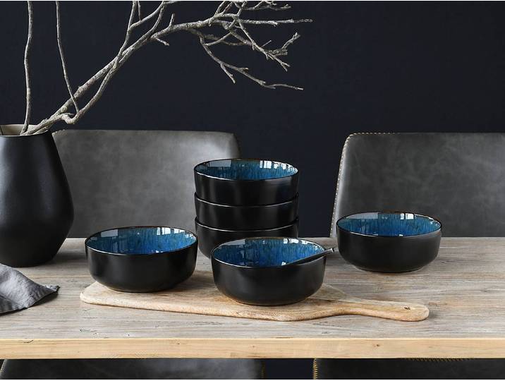 Müslischalen 6er-Set Ø 16cm Blau/Blau