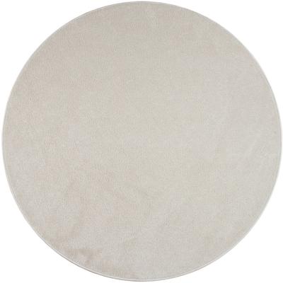Teppich PACO HOME "Porto 890", beige (cream), H:13mm Ø:120cm, Polypropylen, Teppiche, Teppich, Kurzflor, Uni-Farben, ideal im Wohnzimmer & Schlafzimmer