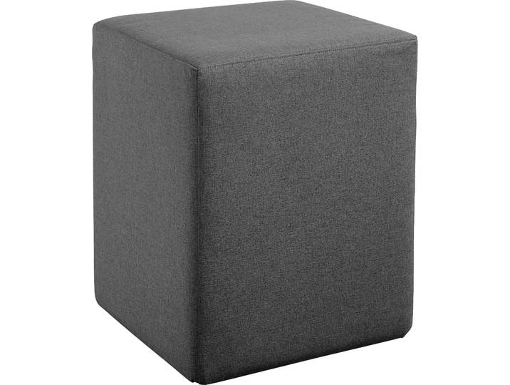 Polsterhocker MAINTAL Kieferwald , grau (anthrazit), Struktur (100% Polyester), Hocker, Polsterhocker, eckig, Stoffbezogen