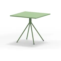 Twist Gartentisch Metall Dreibein Salbei 80 x 80 cm Rechteckig