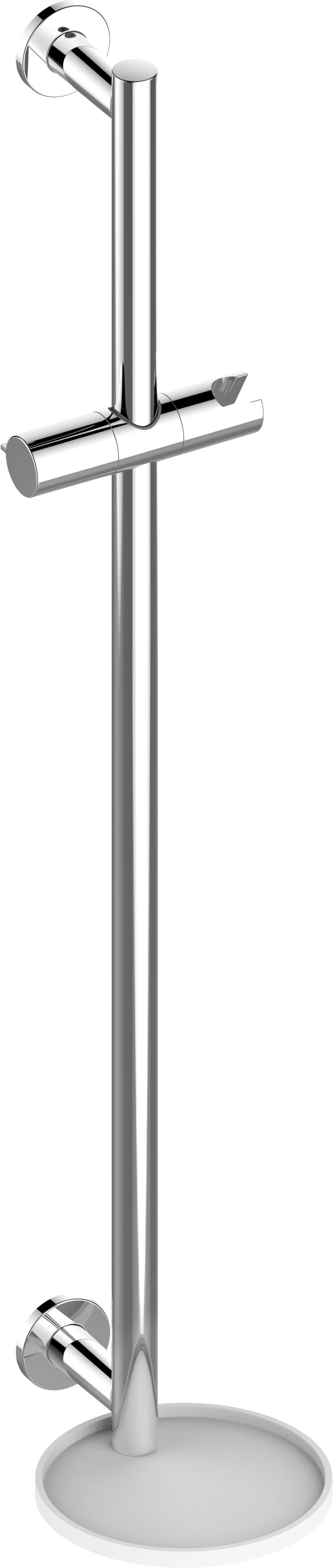 barre de Keuco Inox / blanc , barre murale 855mm, carré Rosetten