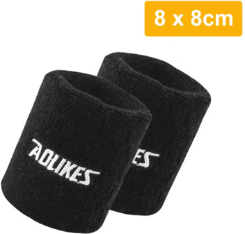 Inspire Picks AOLIKES Sports Sweatbands Wristbands Moisture Wicking Athletic Wristbands For Tennis, Basketball, Running & Fitness 8cm black