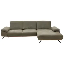 Wohnlandschaft Erling in Leder Olive