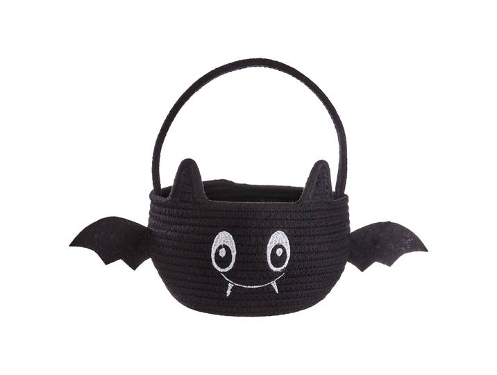 Korb Fledermaus Ø 20cm Schwarz/Schwarz