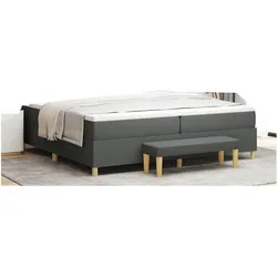 vidaXL, Boxspringbett, Dunkelgraues Bett (200 x 200 cm)