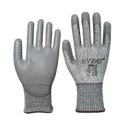 NITRAS Schnittschutzhandschuhe Gr. 3XL/11 Cut 5 Strick PU-Beschichtung grau 6605