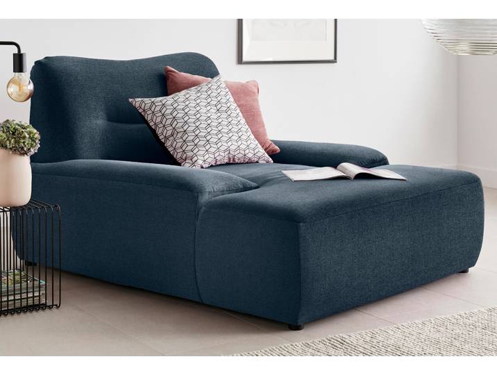 Loveseat DOMO COLLECTION Cesena Designsessel zum Kuscheln, komfortabel Relaxen, Breite 122cm , blau (dunkelblau), B:122cm H:81cm T:151cm, Sessel, bequem und stylish, frei im Raum stellbar