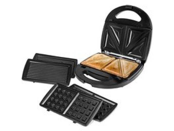Appareil Croque Monsieur 3 En 1 750W Gauffrier Multifonctions Avec Revêtement Antiadhésif Appareil Panini Température Automatique
