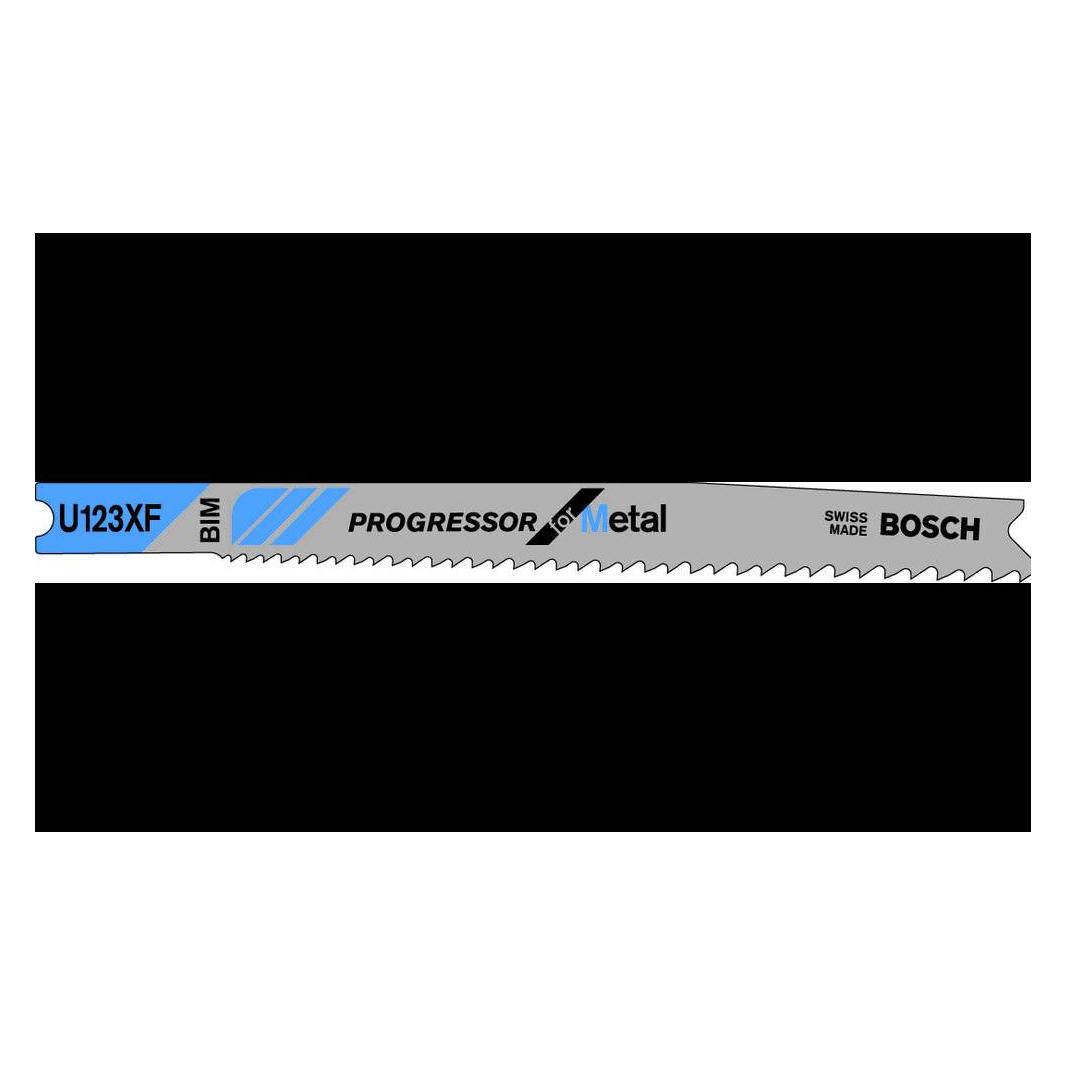 Bosch Zubehör Stichsägeblatt HSS, U 123 XF Progressor for Metal (2609256770)