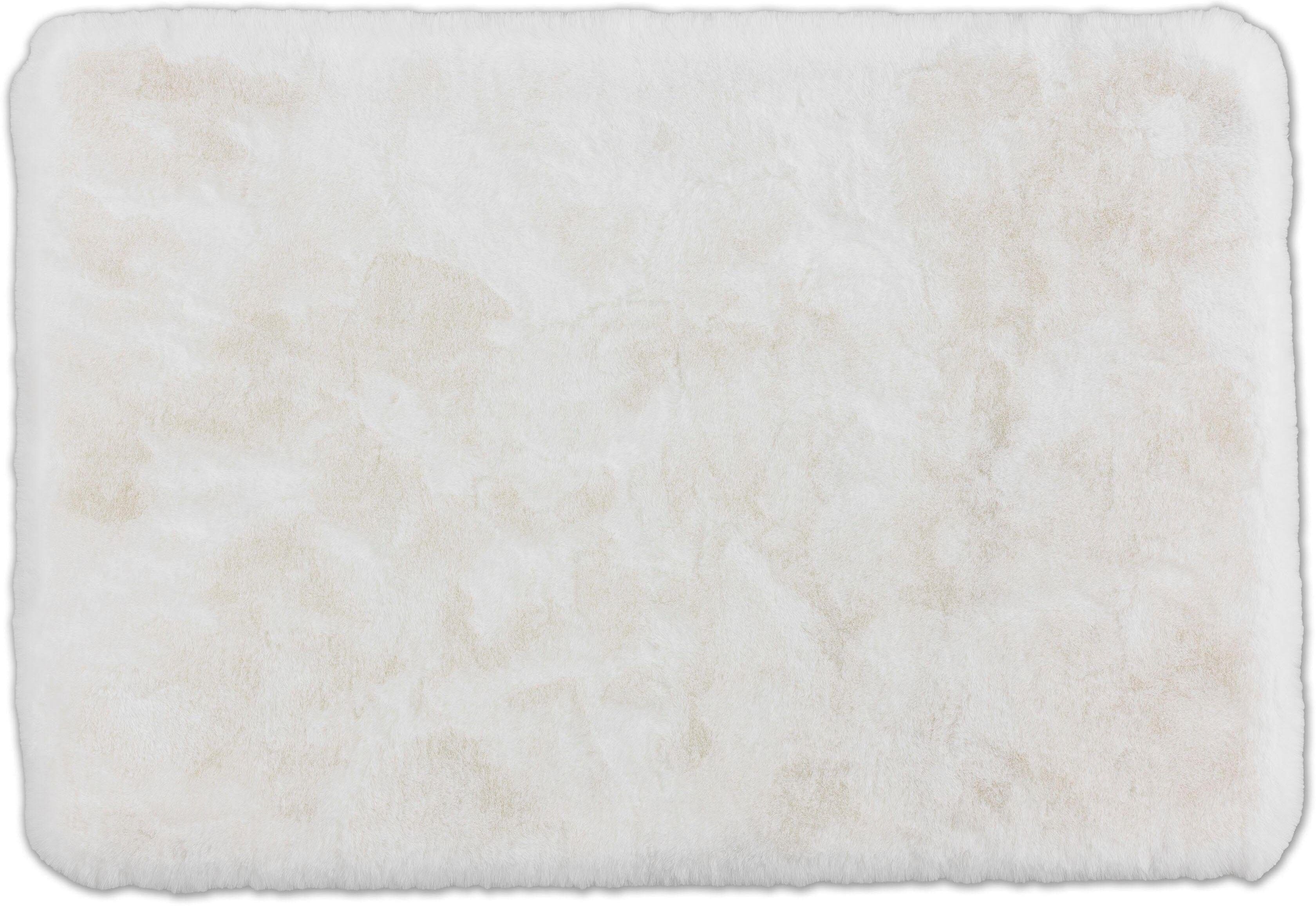 SCHÖNER WOHNEN-Kollektion "Bali" Höhe 29 mm rutschhemmend beschichtet fussbodenheizungsgeeignet Fell Haptik, kuschelig, Badezimmerteppich, waschbar weiß rechteckig (60cm x 90cm ) (40cm x 60cm)