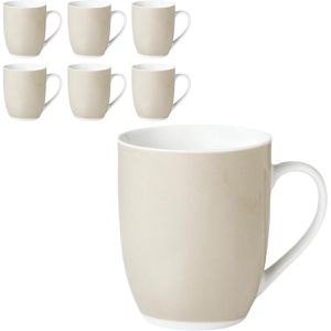 Van-Well Kaffeebecher Vario taupe, 300ml, Porzellan, 6 Stück