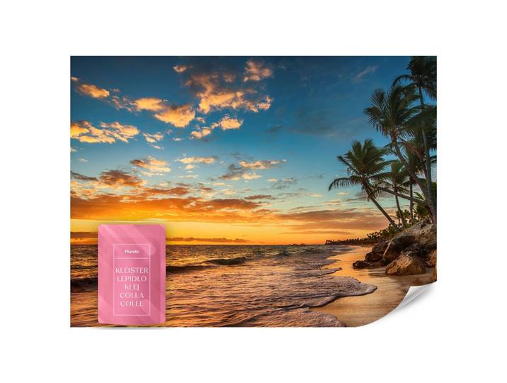 FOTOTAPETE Strand Meer Sonnenuntergang Natur 3D 200x140