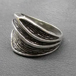 Drachensilber Damen Ring edel ausgefallen Blatt Design Silber 925 Silber 52 - Silber