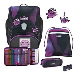 Scout Alpha Set Movie Star Pink Pixel Schulranzenset