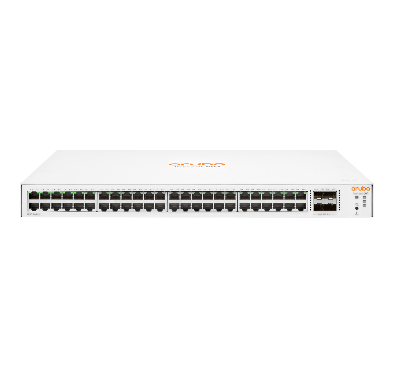HP Hewlett Packard Enterprise Aruba Instant On 1830 L2 Managed Switch met 48 Gigabit Ethernet-poorten en 4 SFP-poorten, 1U