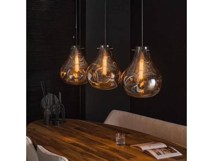 Hanglamp 3L dent glass