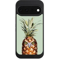 Nivocase Hülle für Google Pixel 11 Handyhülle NIVOcore Case Schwarz Ananas Eule Vogel (Google Pixel 11), Smartphone Hülle, Schwarz