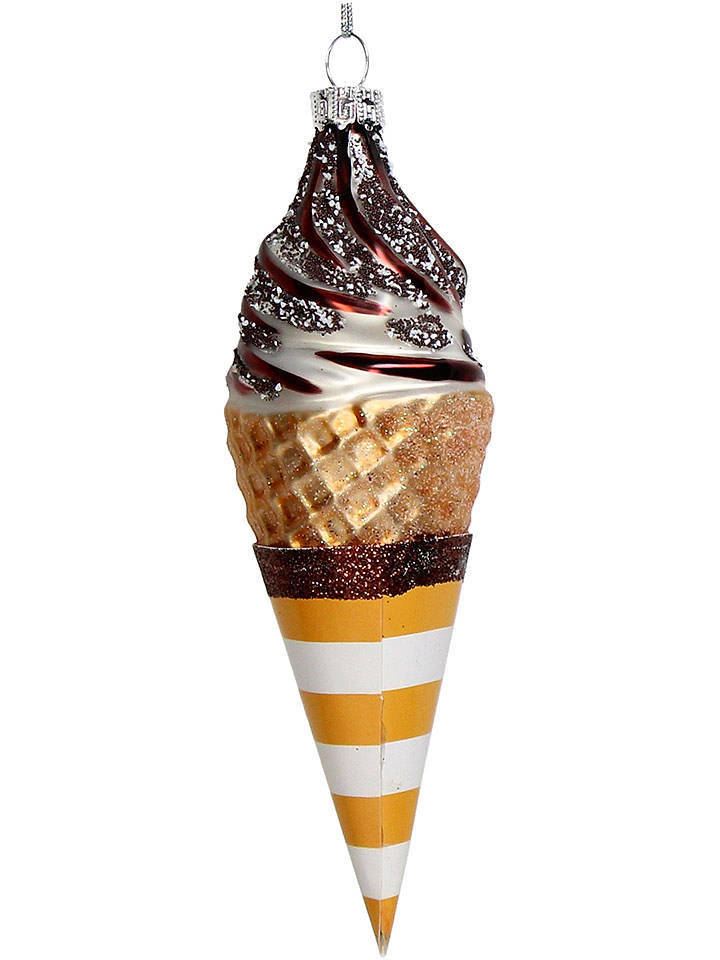 Kersten Christbaumkugel ''Chocolate Icecream'' in Gold/ Braun - (H)15,7 cm - onesize