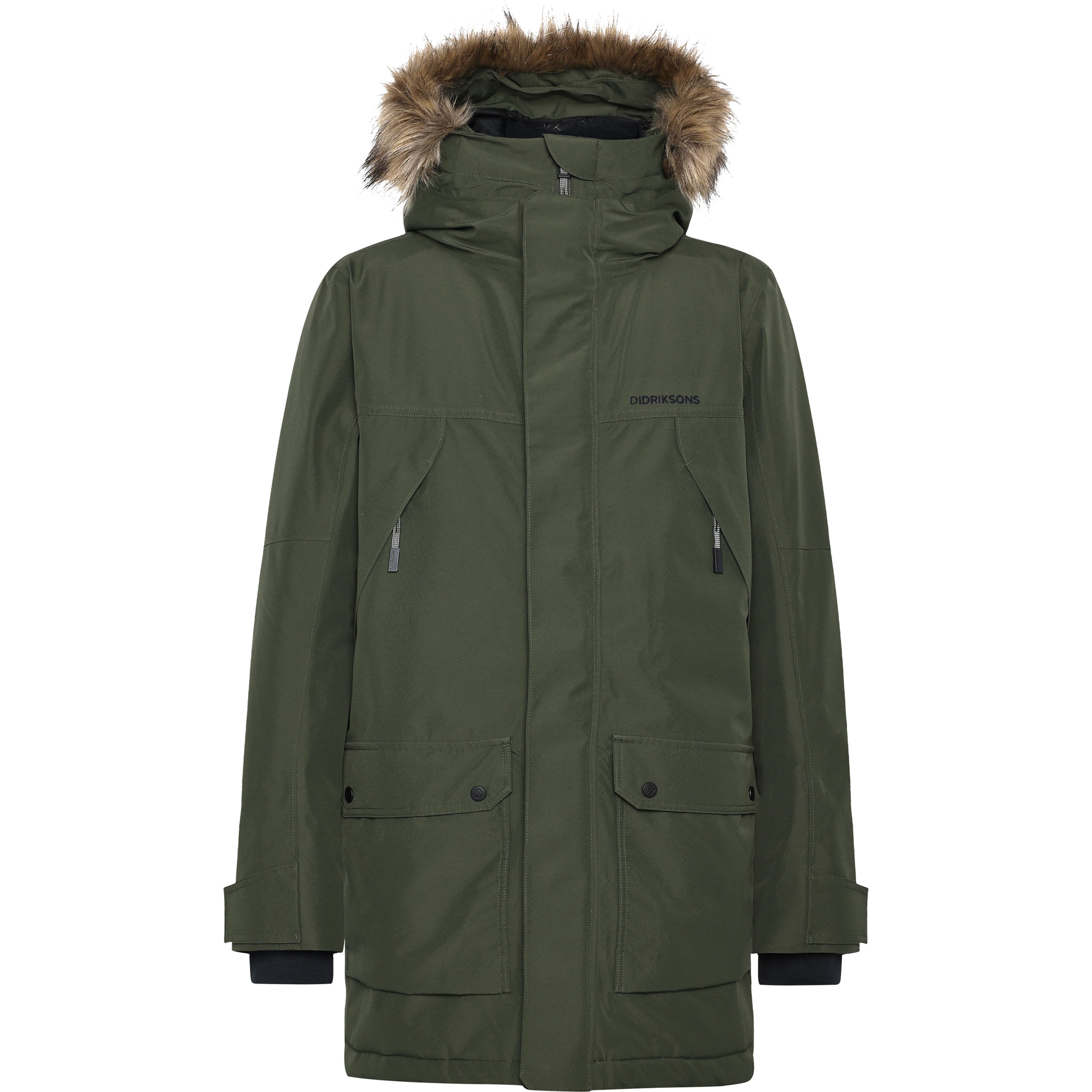 Didriksons Rick 2 Parka Herren Winterjacke oliv Größe S Lifestyle Winddicht Wasserabweisend