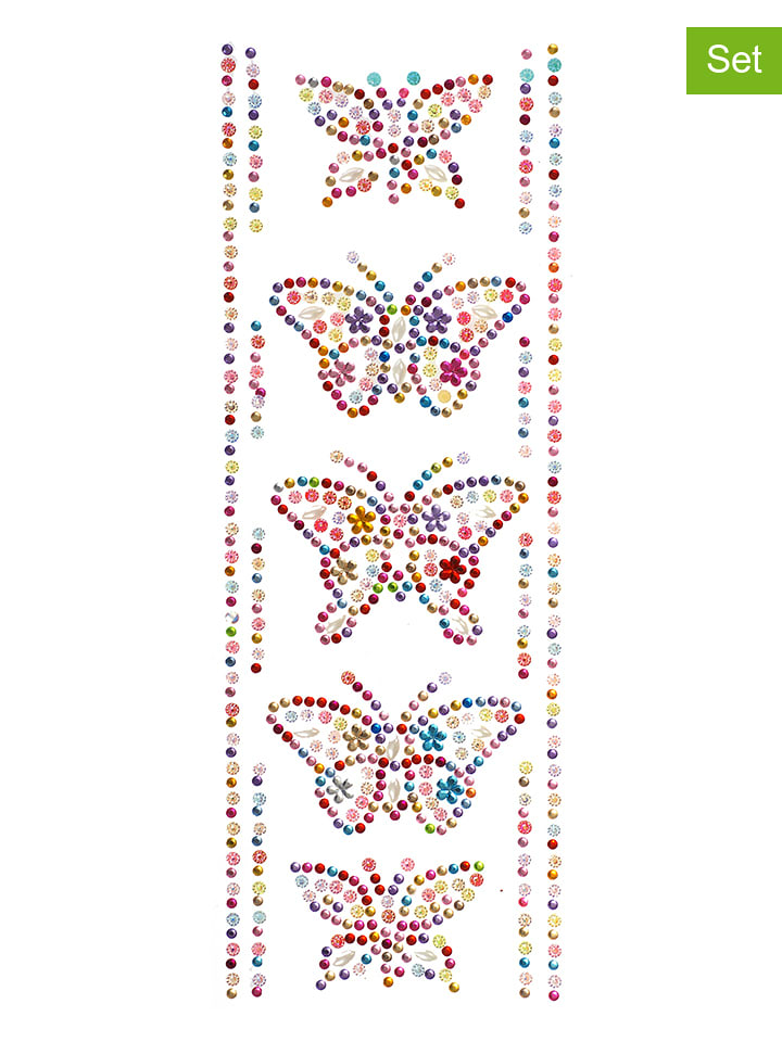 SUNNYSUE 15tlg. Glitzersticker-Set "Schmetterlinge" - ab 3 Jahren - onesize