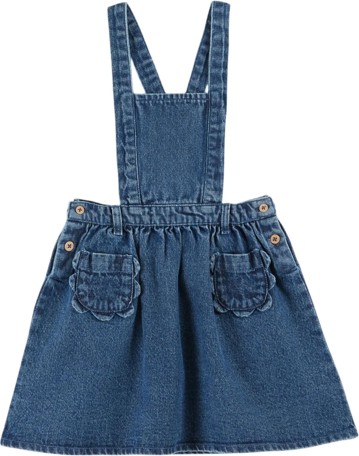 Emile et Ida Robe Tablier en Jean Bleu 4 ans