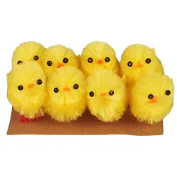 IB Laursen Küken gelb Plüsch Multi Packung , 8 Stück, 1.5 x 3.5 cm
