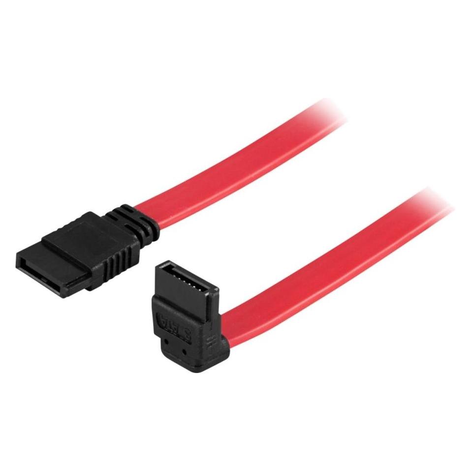 Deltaco Kbl Serial-ATA 300 3Gb/s vinklad 50cm (50 cm, SATA) (SATA-05A-K)