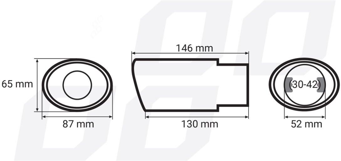 AMiO 01305 Exhaust tip