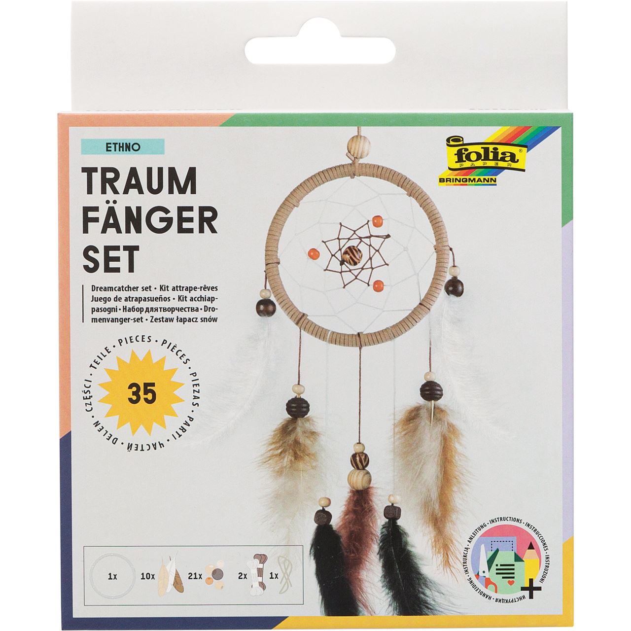 folia Bastelset Traumfänger Ethno terracotta
