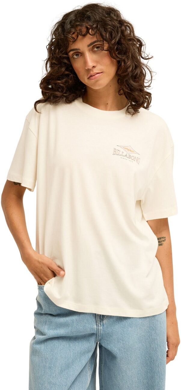 T-Shirt BILLABONG "Heritage Backer", Damen, Gr. XL, beige (weiß), Obermaterial: 70% Baumwolle, 30% Baumwolle., Shirts T-Shirt