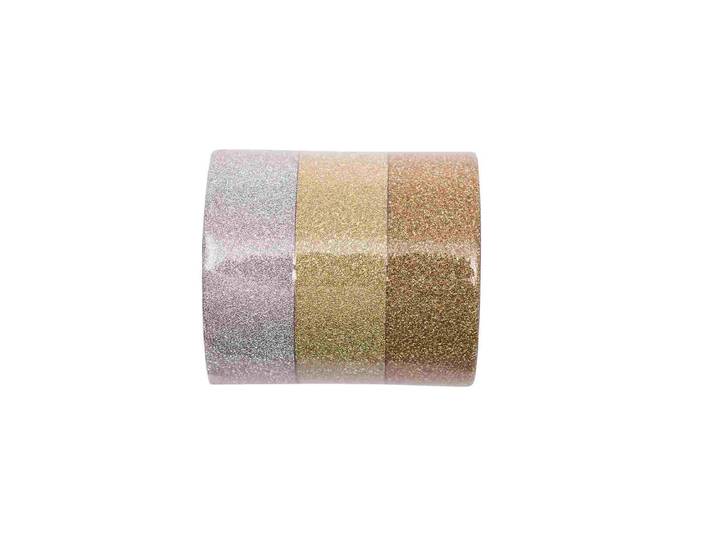 Rico Washi Tape Set Glitter, gold - silber