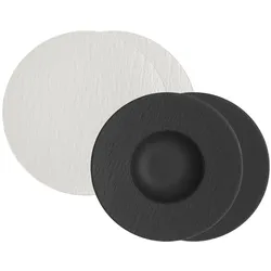 Villeroy & Boch Manufacture Rock Pasta Set weiß schwarz 4-teilig