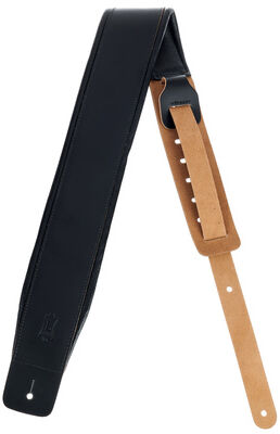 Levys "Padded Leather Strap 3" BK" Schwarz