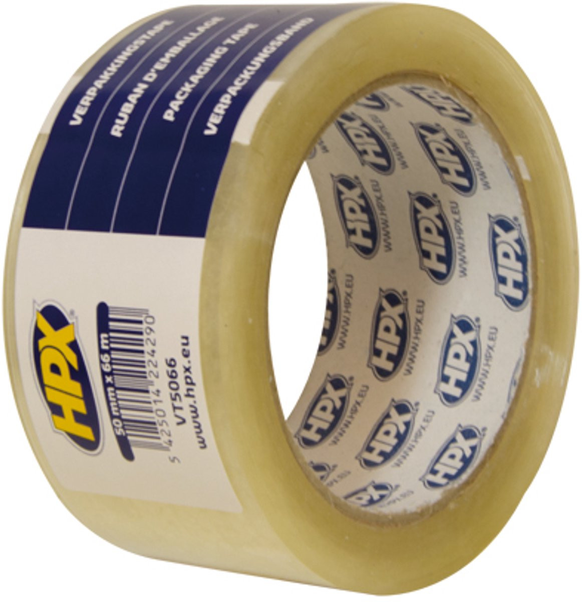 HPX Verpakkingstape Transparant 50 mm x 66 m