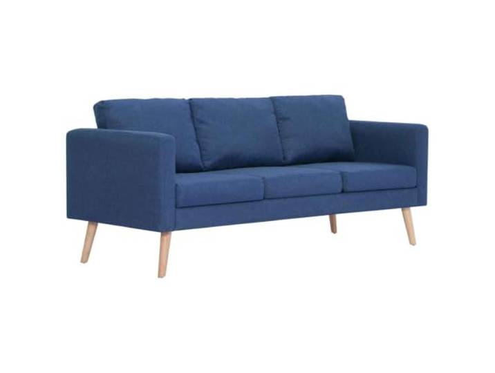 Todiikf 3-Sitzer Sofa Blau Polstersofa Couch mit Holzrahmen 168cm Kompakte Dreisitzer Couch für Wohnzimmer und Büro mit waschbaren Kissenbezügen und stabiler Konstruktion.