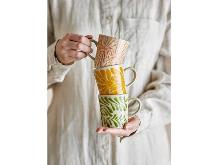Set de tasses Fauni 3 pièces Ø 8cm Jaune