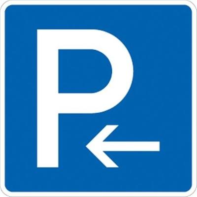 Verkehrsschild VZ314-10, Parken Anfang / Parken Ende, Alu, RA2, 420x420 mm