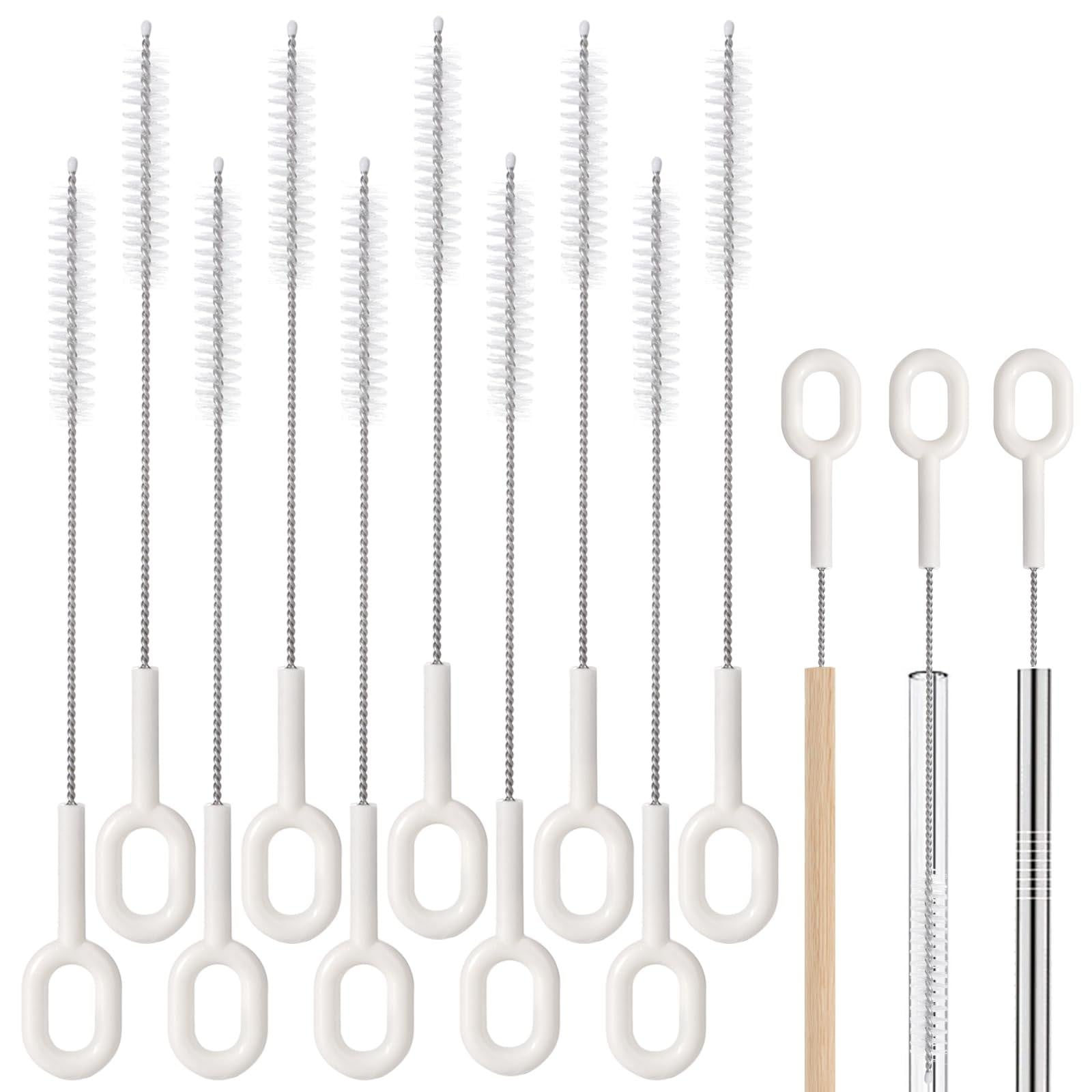 Dripio Reinigingsborsteltjes voor drinkrietjes, 10 stuks, 20 cm, nylon