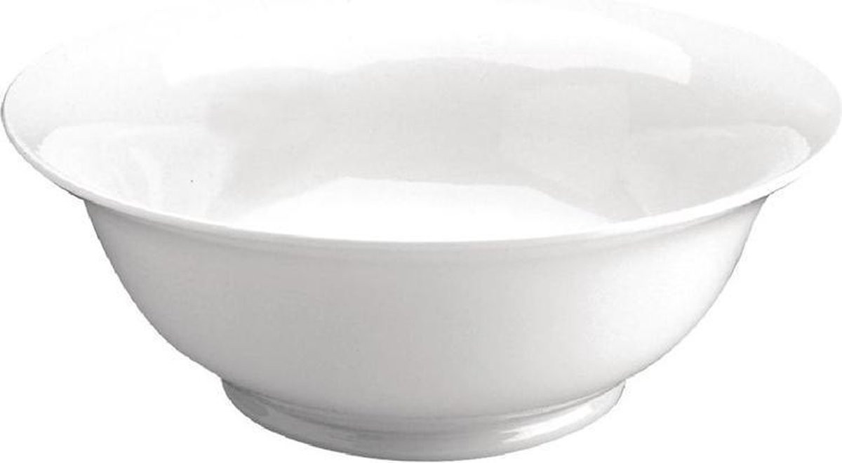 Set van 6 Olympia Whiteware porseleinen saladeschalen, diameter: 23,5 cm