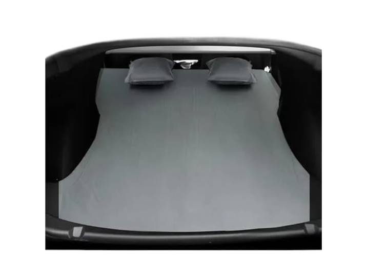 LCQSYE Für Tesla Model 3/Y 2021–2025 Outdoor Camping aufblasbares Luftkissen Wildleder Stoff Auto Reisebett(3 grey)