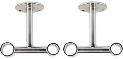 Urbanest Set of 2 Double Ceiling Brackets for Curtain Rod, Fits 3/4-inch Front Rod and 5/8-inch Back Rod