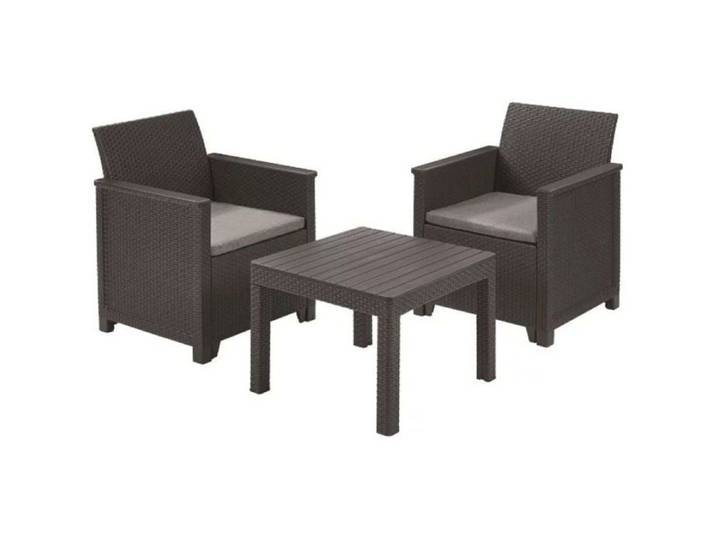 Ensemble de balcon - KETER - Elodie - 2 chaises & 1 table - Gris - Compact 65x63x74 / 58 5x58 5x43